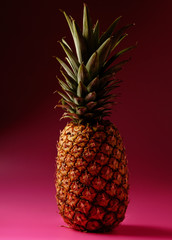 pineapple on pink background