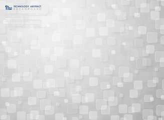 Futuristic small square pattern design of white  technology background. illustration vector eps10