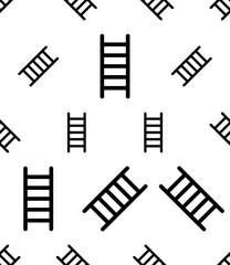 Ladder Icon Seamless Pattern, Ladder Equipment