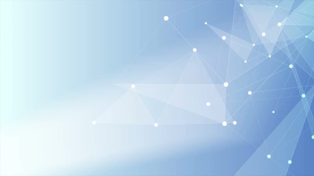 Technology blue low poly abstract connection motion design. Video animation Ultra HD 4K 3840x2160