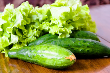 Fresh green lettuce salad - healthy food