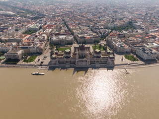 The Hungarian Parliament with the river Danube