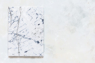 Marble Board on Light Grey Background