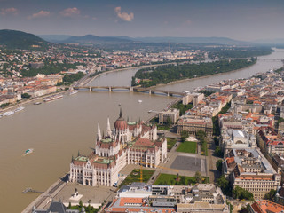 The Hungarian Parliament with the river Danube