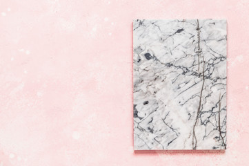 Marble Board on Pink Background