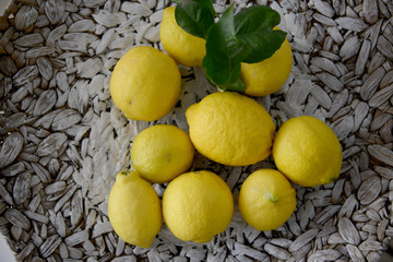 Lemons on a plate