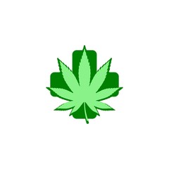 Medical marijuana flat icon