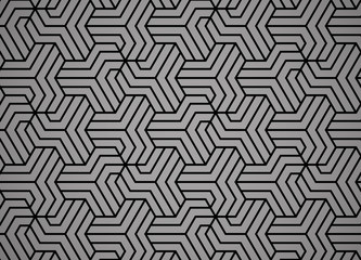 Abstract geometric pattern with stripes, lines. Seamless vector background. Black ornament. Simple lattice graphic design
