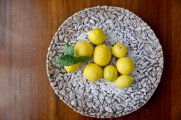 Lemons on a plate
