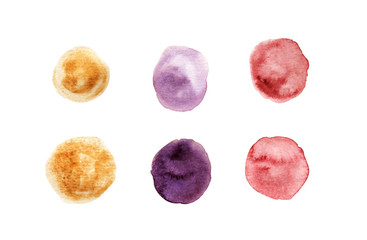 Watercolor circle set