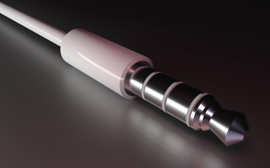 Fototapeta premium 3D rendered quality headphone jack illustration