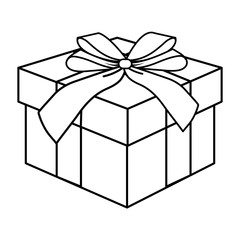 Pop art gift box cartoon in black and white