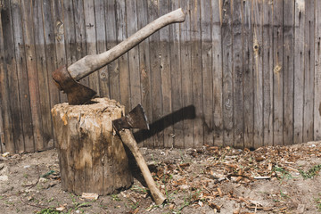 axe in stump