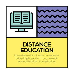 DISTANCE EDUCATION ICON CONCEPT