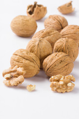 Walnuts, Walnuts on white background, Walnuts isolated,  Walnuts kernel