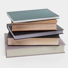 Realistic 3D Render of Pile of Books