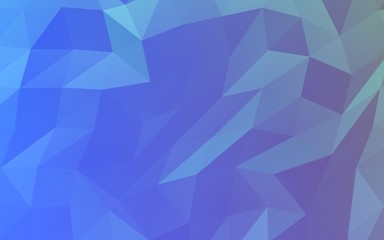Abstract triangle geometrical blue background. Geometric origami style with gradient. 3D illustration
