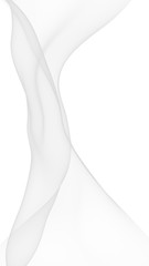 White abstract background. Fluttering white scarf. Waving on wind white fubric. 3D illustration