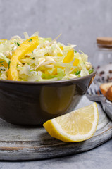 Salad of raw vegetables