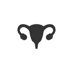 Uterus human icon on a white background
