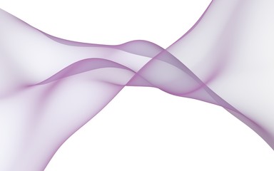 Abstract light gray wave. Bright light gray ribbon on white background. Abstract gray smoke. Light gray scarf. Raster air background. 3D illustration