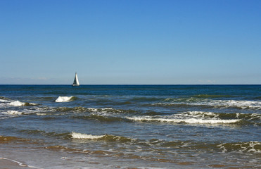 View of the mediterranean sea in summer