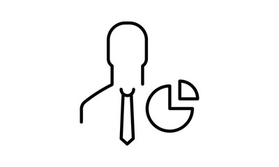 User statistics icon for data analytics and performance tracking