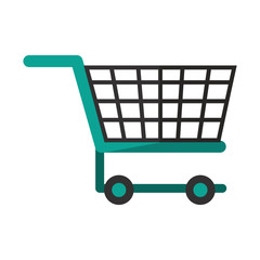 Shopping cart symbol isolated Vector illustration