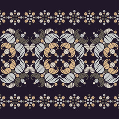Paisley ornament. Polka dot. Ethnic boho seamless pattern. Ikat. Traditional ornament. Folk motif. Can be used for wallpaper, textile, invitation card, wrapping, web page background.