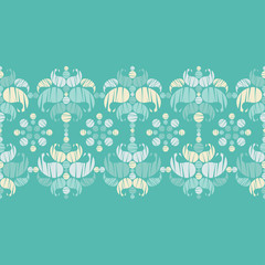 Paisley ornament. Polka dot. Ethnic boho seamless pattern. Ikat. Traditional ornament. Folk motif. Can be used for wallpaper, textile, invitation card, wrapping, web page background.