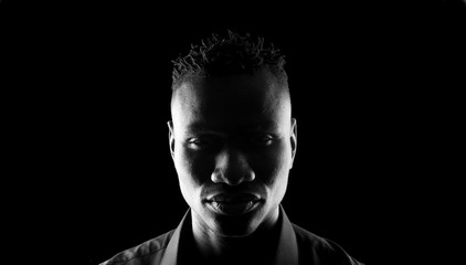 dark portrait of an african man