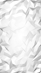 White abstract background. Lowpoly backdrop. Crumpled paper. 3D illustration