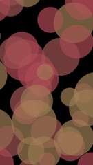 Multicolored translucent circles on a dark background. 3D illustration