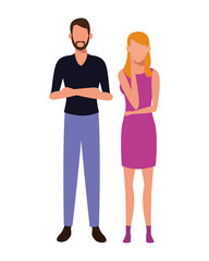 Obraz premium love couple cartoon