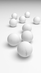 White abstract background. Lowpoly backdrop. Crumpled paper. 3D illustration