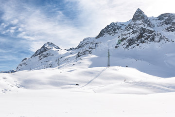 Fototapeta na wymiar Julier mountain pass near Sankt Moritz, Grisons, Switzerland, Europe