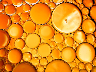 gold yellow beer oil organic abstract texture pattern bubbles macro