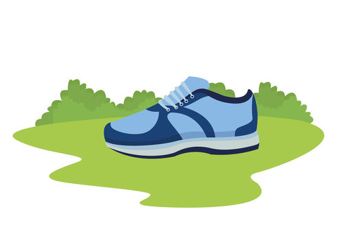 sneaker with shoelance icon cartoon