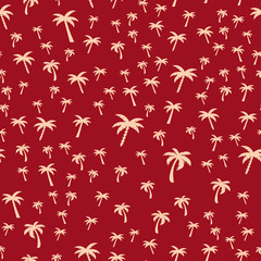 Coconut palm tree. Summer Tropical vector Seamless pattern