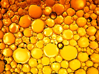 gold yellow beer oil organic abstract texture pattern bubbles macro