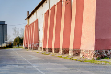 Fototapeta premium Street with old abandoned houses