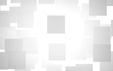 White abstract background. Misty backdrop with grey squares. 3D illustration