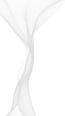 White abstract background. Fluttering white scarf. Waving on wind white fubric. 3D illustration