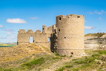 Fototapeta na wymiar Castle of Hornillos de Cerrato in Palencia (Castilla y Leon, Spain)