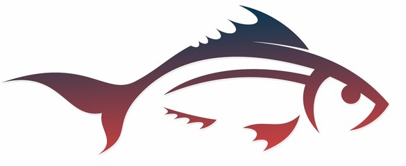 Symbol of a stylized sea fish.