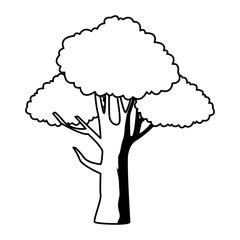 leafy and black and white tree icon