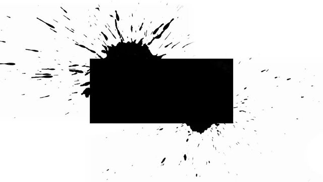 Logo Background - Ink rectangle with blots