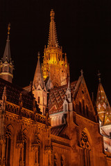 Fototapeta na wymiar Budapest night. Center of Tourism of Hungary.