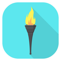 Torch Illustration Vector Flat Icon
