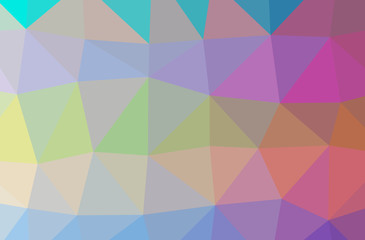 Fototapeta premium Illustration of abstract Blue, Green, Purple, Yellow horizontal low poly background. Beautiful polygon design pattern.